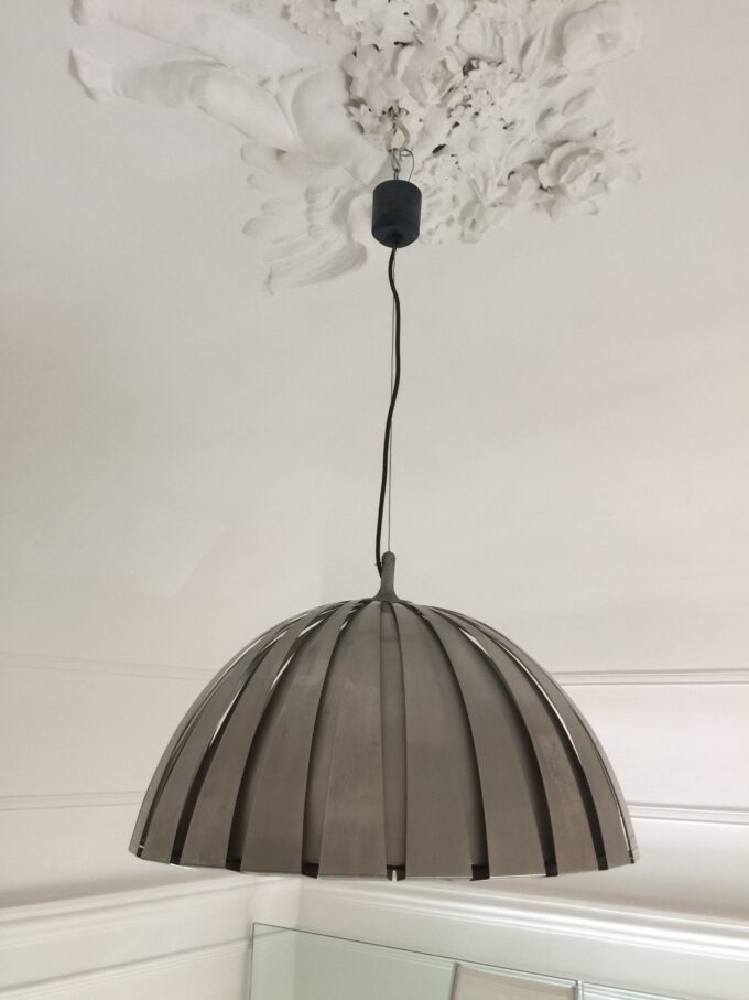 Italian Stainless Steel Pendant Lamp by Elio Martinelli for Martinelli Luce