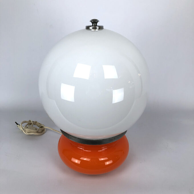 Vintage Italian coloured Murano glass table lamp by Mazzega