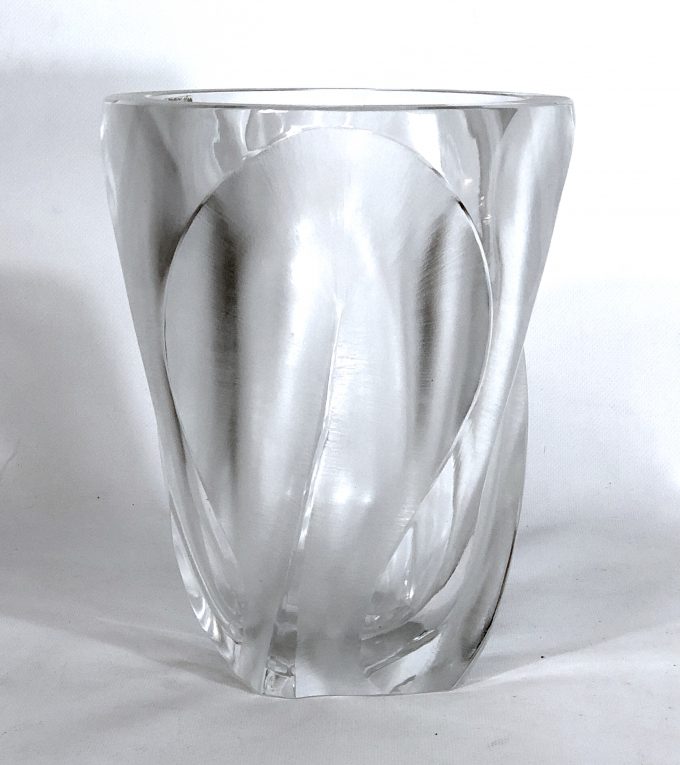 Lalique, Polished and Frosted Crystal Glass model Ingrid from 60s