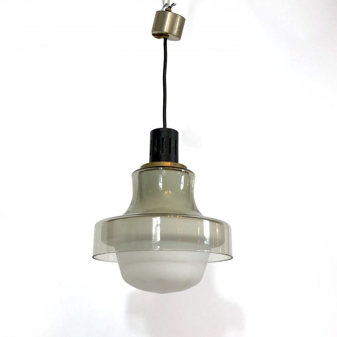 Stilnovo, Mid-century brass pendant lamp from 50s