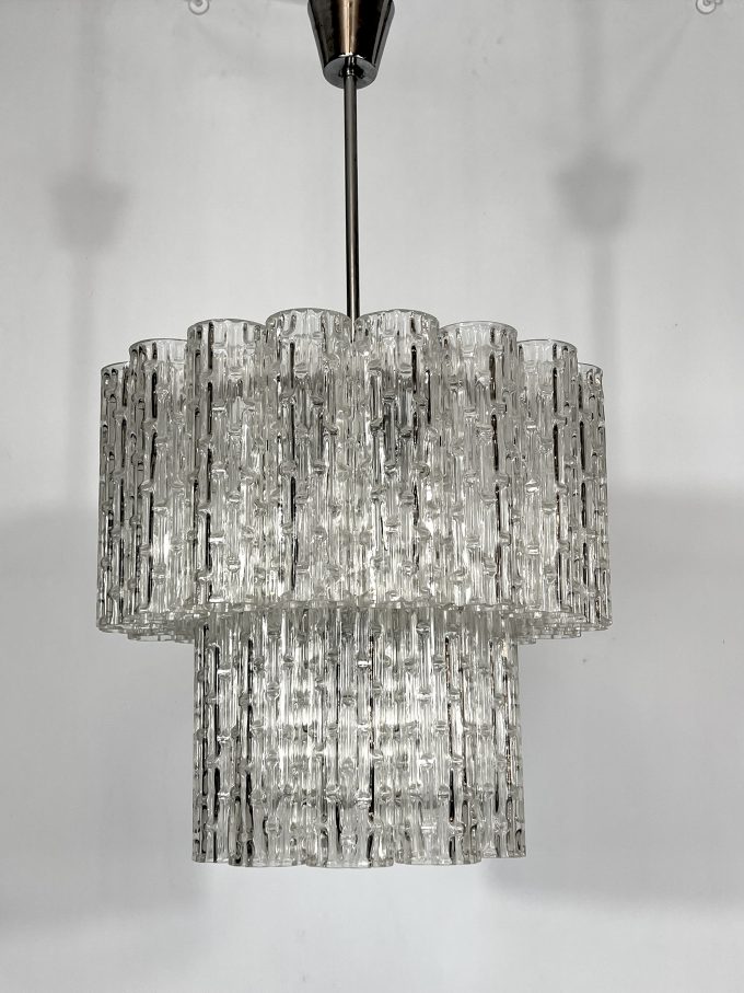 Vintage Murano glass elements chandelier from 60s