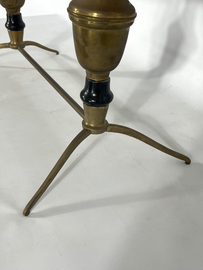 Vintage brass and marble coffee table. Italy 1950s