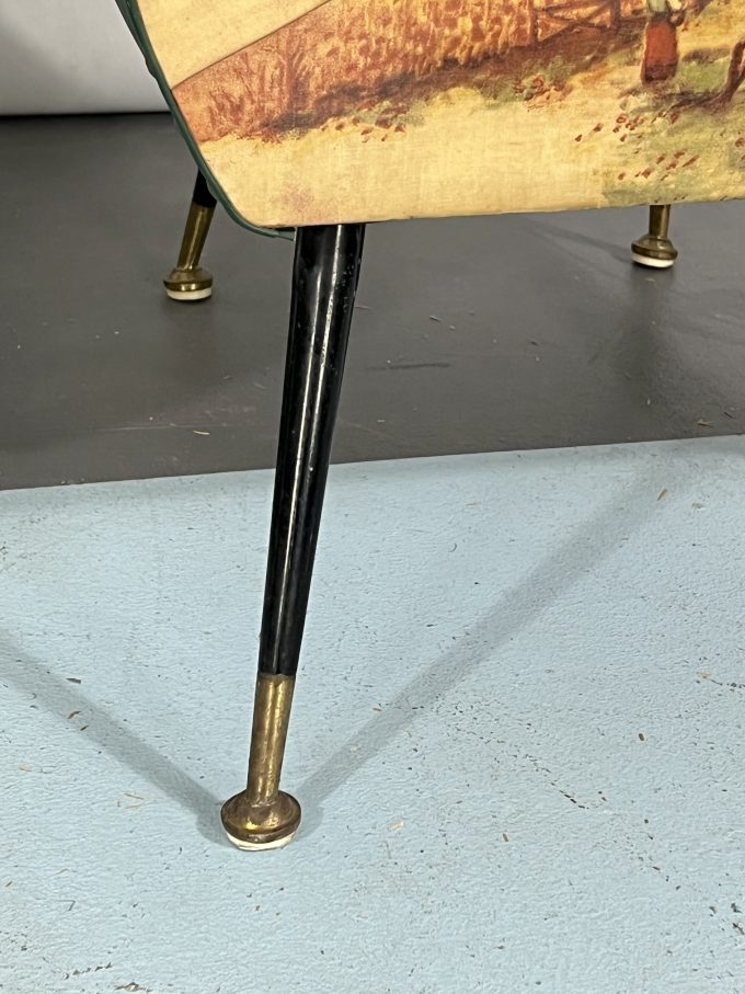 Mid-century modern set of two Italian armchairs from 50s