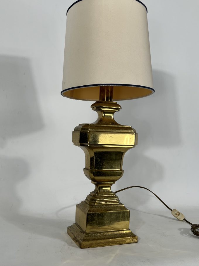 Vintage Large Italian Solid Brass table lamp from 50s