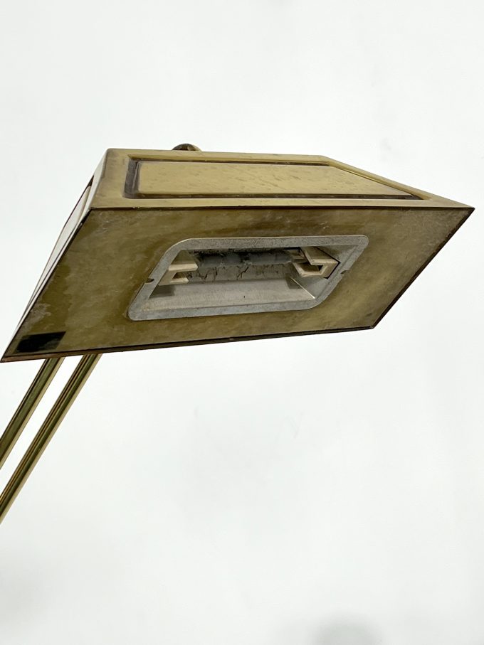 Vintage adjustable Italian solid brass floor lamp from 70s