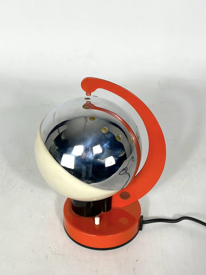 Space age Italian metal and plastic table lamp from 60s