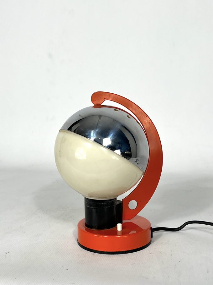Space age Italian metal and plastic table lamp from 60s