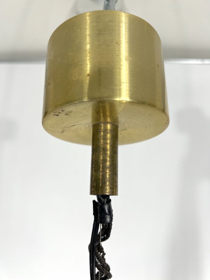 Vintage brass Stilux Milano chandelier. Italy 1960s