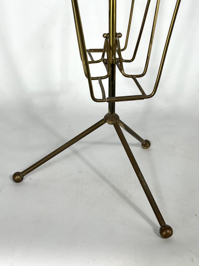 Vintage Italian brass magazine rack from 50s
