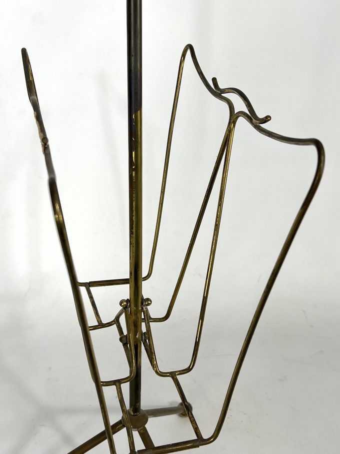 Vintage Italian brass magazine rack from 50s