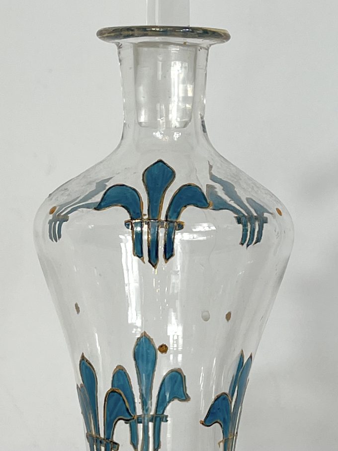 Italian Art Nouveau glass liquor set from 1920s