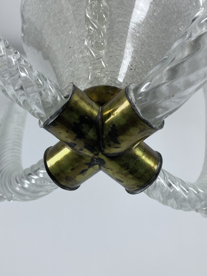 Ercole Barovier, Art Deco Murano glass pendant. Italy 1930s