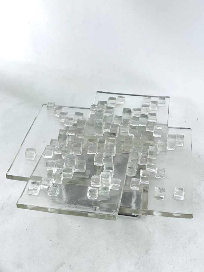 Mid-Century Clear Murano Glass wall light by Albano Poli for Poliarte. Italy 1970s