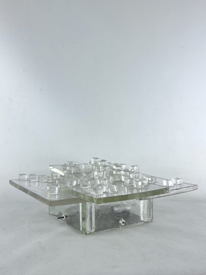 Mid-Century Clear Murano Glass wall light by Albano Poli for Poliarte. Italy 1970s
