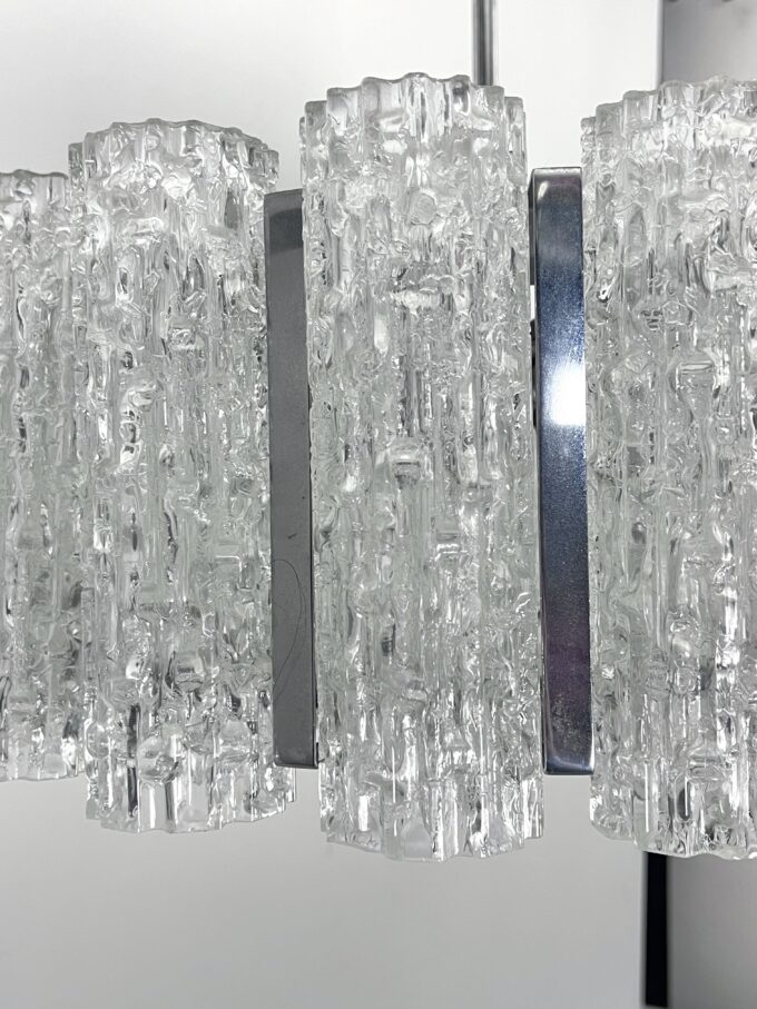 Set of two Mid-Century Murano glass element chandeliers. Italy 1960s