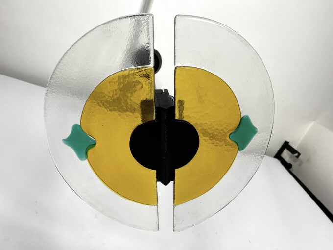 Postmodern Italian Thick Murano glass chandelier from 80s