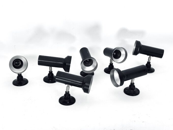 Mid-Century Set of Seven Italian spotlights from 60s