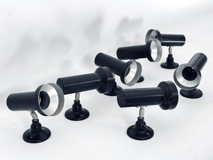 Mid-Century Set of Seven Italian spotlights from 60s
