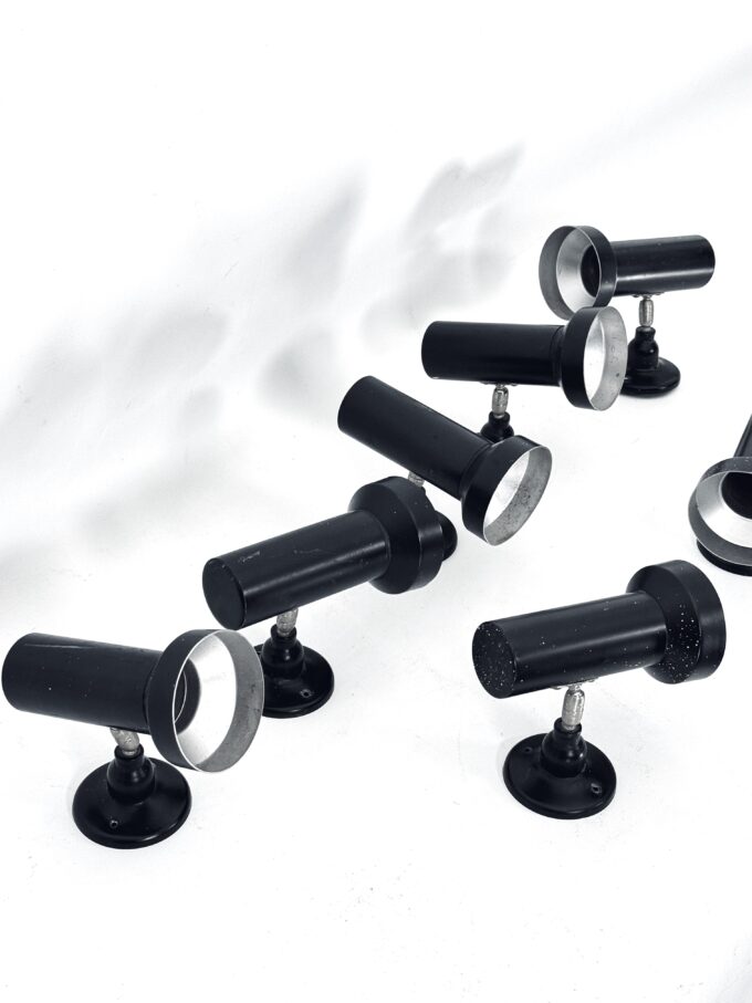 Mid-Century Set of Seven Italian spotlights from 60s