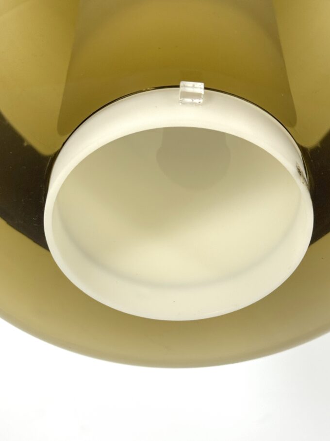 Mid-Century Harvey Guzzini pendant from 1960s. Labeled.