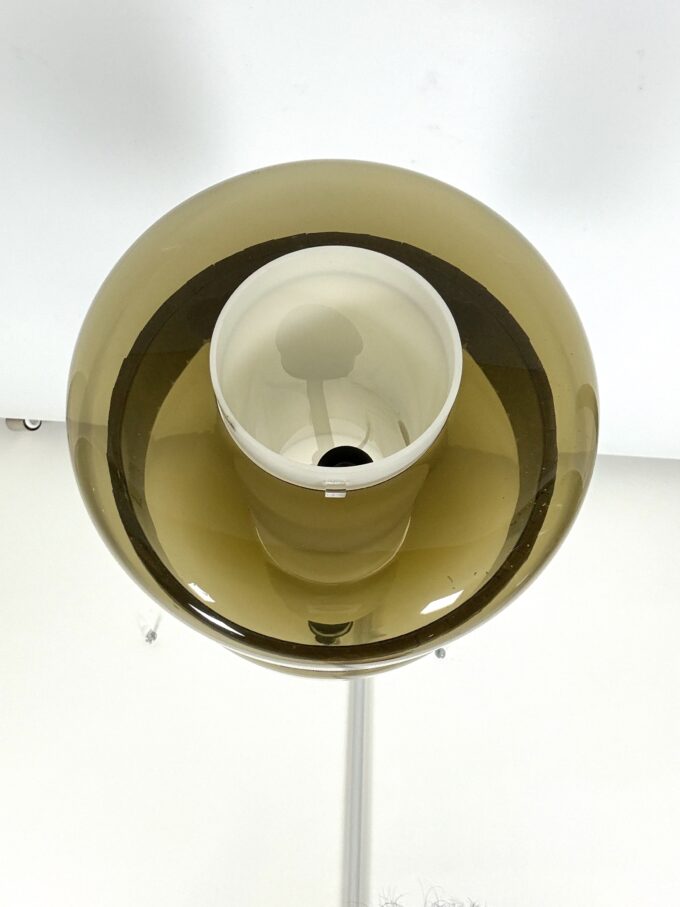 Mid-Century Harvey Guzzini pendant from 1960s. Labeled.