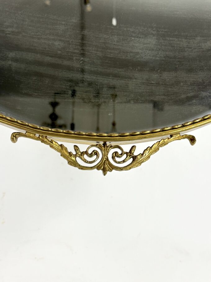Mid-century Italian mirror in brass. Italy 1950s