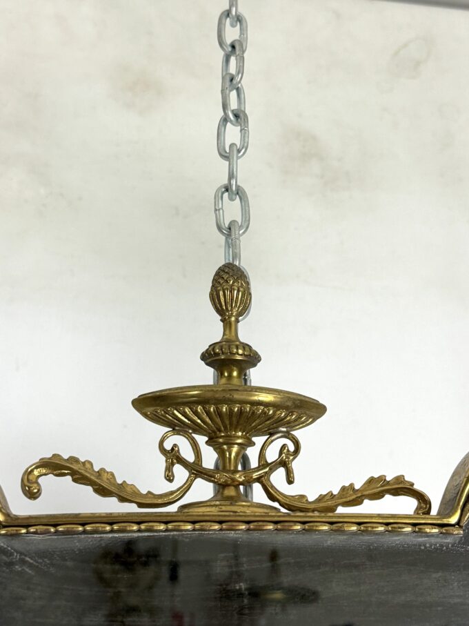 Mid-century Italian mirror in brass. Italy 1950s