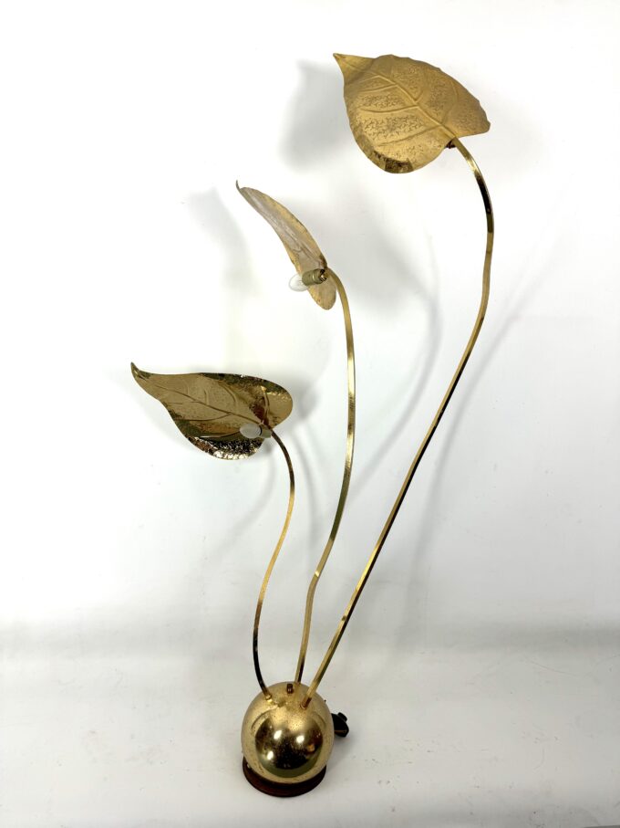 Vintage Italian Brass 3-Arm Floor Lamp by Tommaso Barbi, 1970s