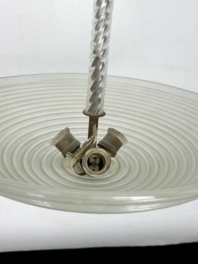 Art Deco, Ercole Barovier pendant light in murano glass from 40s
