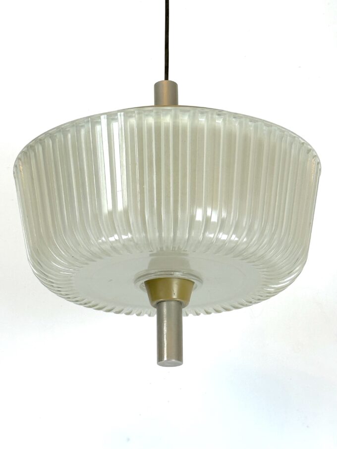 Seguso, Art Deco glass and metal chandelier from 40s.