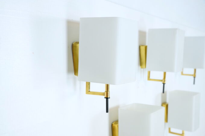 Set of five Mid-century sconces by Stilnovo. Italy 1950s