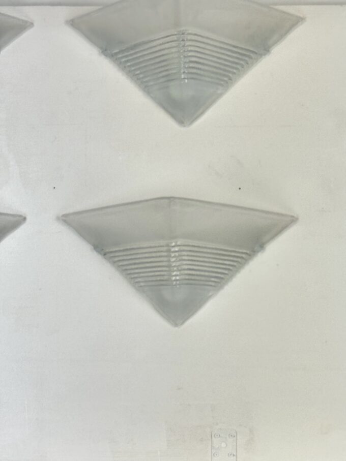 Postmodern Set of four large thick murano glass sconces by Mazzega. Italy 1980s