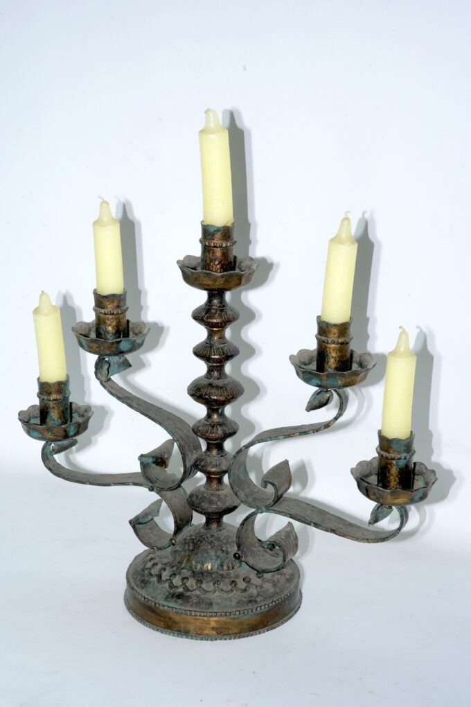 Brutalist Iron Candlestick by Longobard, Italy, 1970s