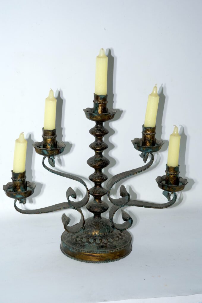 Brutalist Iron Candlestick by Longobard, Italy, 1970s