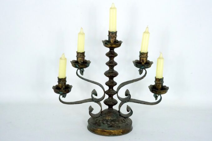Brutalist Iron Candlestick by Longobard, Italy, 1970s