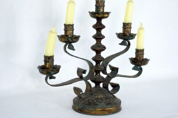 Brutalist Iron Candlestick by Longobard, Italy, 1970s
