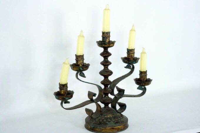 Brutalist Iron Candlestick by Longobard, Italy, 1970s