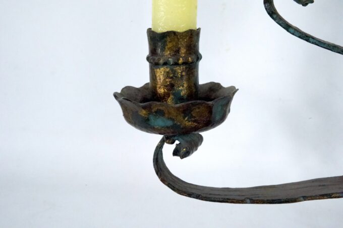 Brutalist Iron Candlestick by Longobard, Italy, 1970s