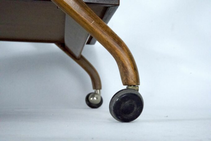 Mid-Century Wood and Formica Bar Cart in the manner of Angelo Ostuni, Italy 1950s.