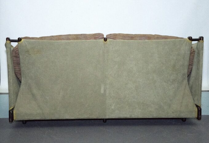 Rare Italian love seat, model Violoncello, designed by Piero De Martini for Cassina, Italy, 1970s.