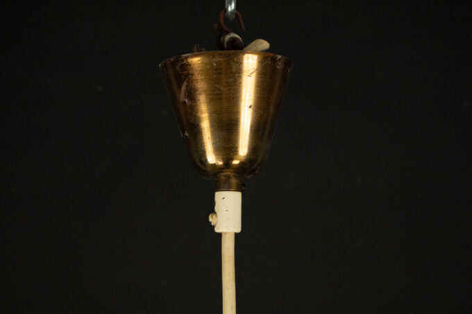 Mid-Century Italian pendant light in the style of Arredoluce Monza. Italy 1950s