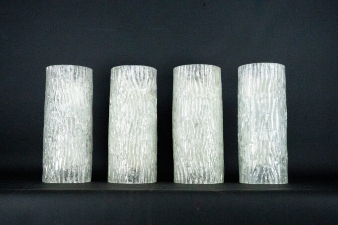 Set of 4 Corteccia Wall Sconces by Toni Zuccheri for Venini, 1960s