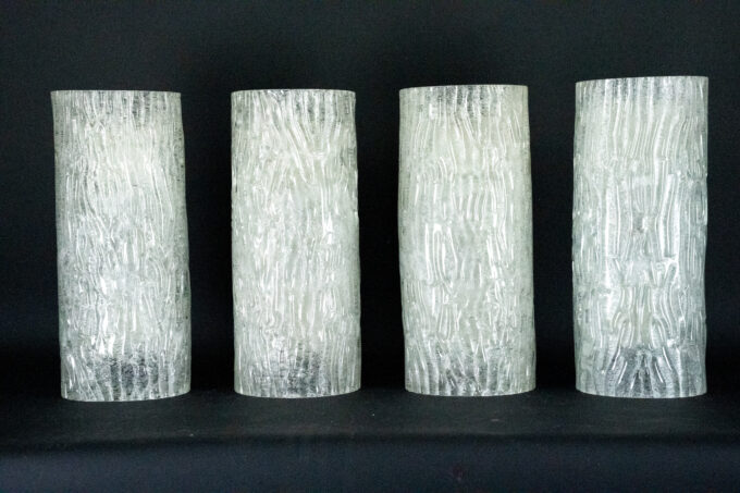 Set of 4 Corteccia Wall Sconces by Toni Zuccheri for Venini, 1960s