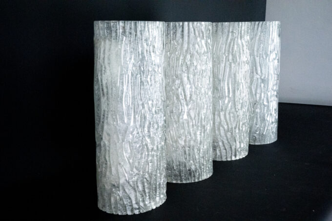Set of 4 Corteccia Wall Sconces by Toni Zuccheri for Venini, 1960s