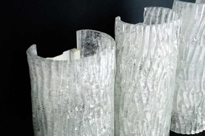 Set of 4 Corteccia Wall Sconces by Toni Zuccheri for Venini, 1960s