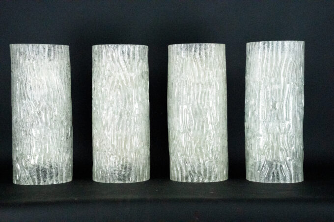 Set of 4 Corteccia Wall Sconces by Toni Zuccheri for Venini, 1960s