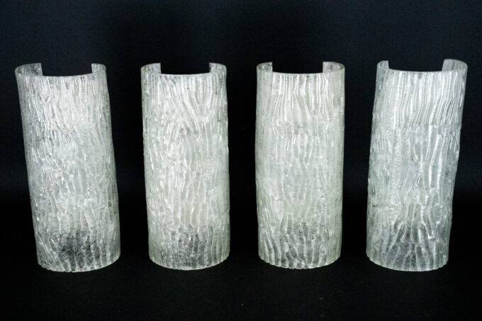 Set of 4 Corteccia Wall Sconces by Toni Zuccheri for Venini, 1960s