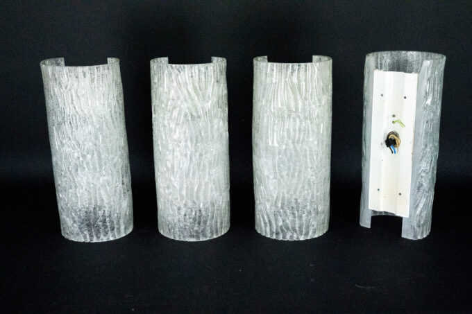 Set of 4 Corteccia Wall Sconces by Toni Zuccheri for Venini, 1960s