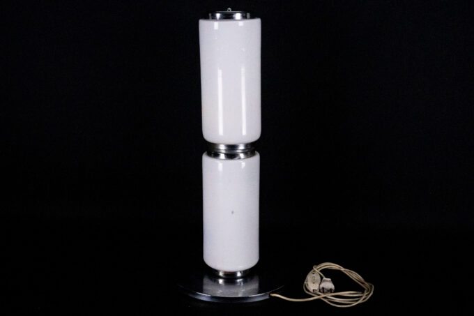 1970s Murano Glass Floor Lamp, Chrome Structure, Made in Italy