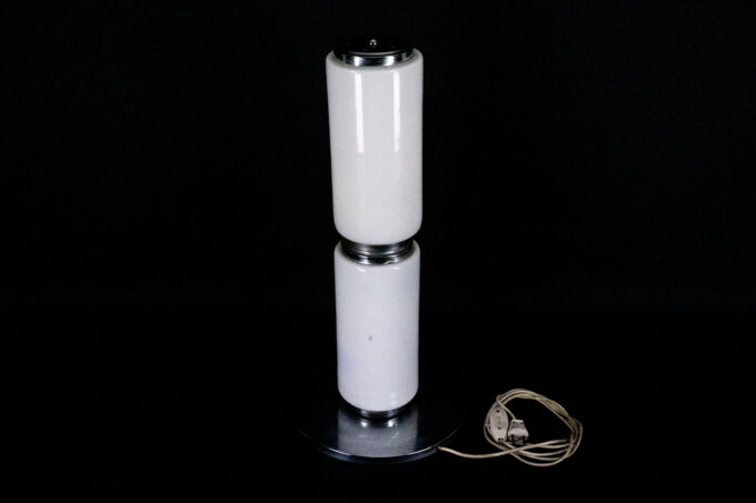 1970s Murano Glass Floor Lamp, Chrome Structure, Made in Italy